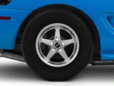 Race Star 92 Drag Star Polished Wheel; Direct Drill; 15x8; 25mm Offset (94-98 Mustang GT, V6)