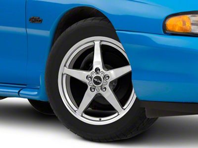 Race Star 92 Drag Star Polished Wheel; Front Only; Direct Drill; 17x4.5; -13mm Offset (94-98 Mustang)