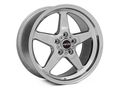Race Star 92 Drag Star Polished Wheel; Front Only; Direct Drill; 17x7 (05-09 Mustang)