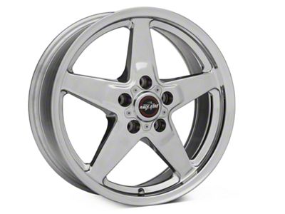 Race Star 92 Drag Star Polished Wheel; Front Only; Direct Drill; 17x7; 8.4mm Offset (87-93 Mustang w/ 5-Lug Conversion)