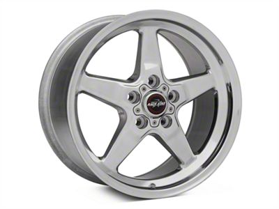 Race Star 92 Drag Star Polished Wheel; Rear Only; 17x9.5; Direct Drill; 43.5mm Offset (05-09 Mustang)