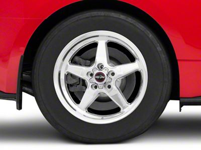 Race Star 92 Drag Star Polished Wheel; Rear Only; 17x9.5; Direct Drill; 43.5mm Offset (15-23 Mustang GT, EcoBoost, V6)