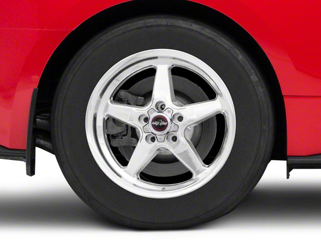 Race Star 92 Drag Star Polished Wheel; Rear Only; 17x9.5; Direct Drill (15-23 Mustang GT, EcoBoost, V6)