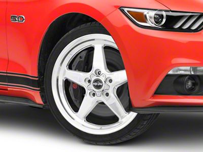 Race Star 92 Drag Star Polished Wheel; Front Only; Direct Drill; 18x5 (15-23 Mustang GT, EcoBoost, V6)
