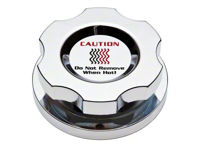 SpeedForm Modern Billet Radiator Cap Cover; Chrome (11-14 Mustang)