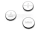 SpeedForm Modern Billet 3-Piece Radio Button Covers; Chrome (05-09 Mustang)