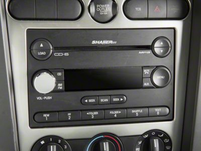 SpeedForm Modern Billet Radio Knob; Chrome (05-09 Mustang)