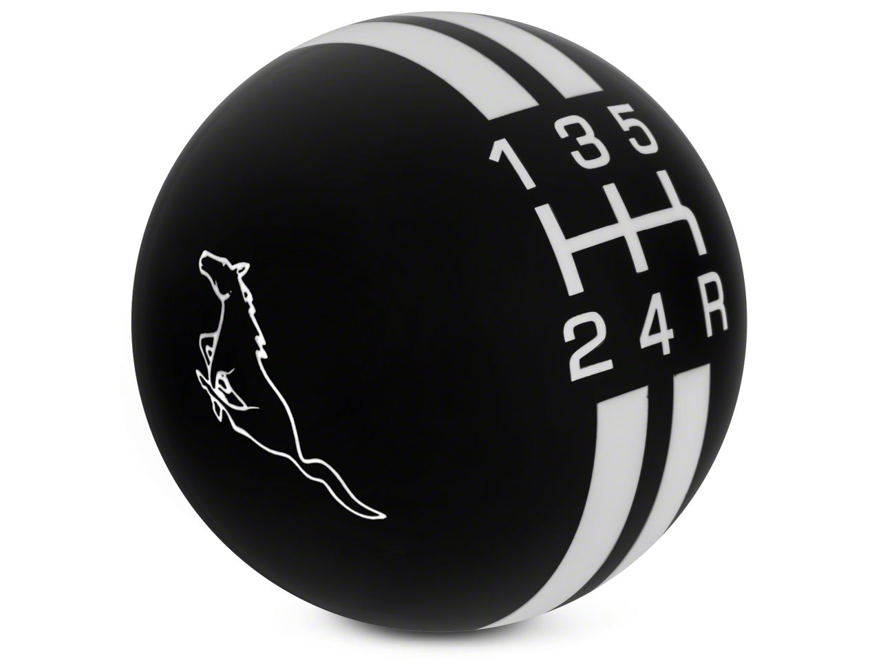 RPA5シリ 2009 デマー デローザン ルーキーパッチオート ロゴマンボール Modern Billet Mustang Rally Stripe 5-Speed Shift Knob with
