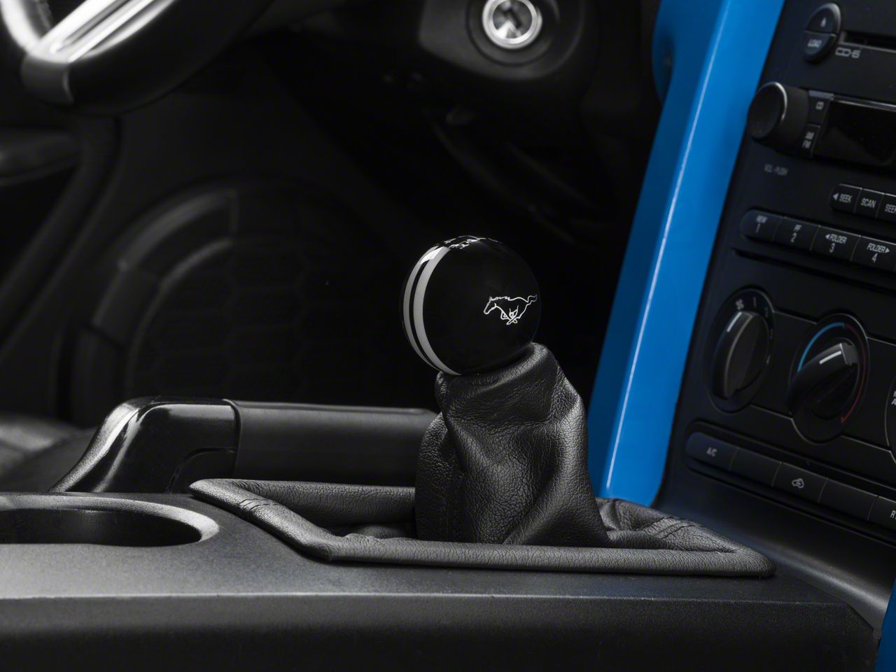 Modern Billet Mustang Rally Stripe 5-Speed Shift Knob with