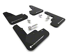 Rally Armor Black Mud Flaps with White Logo; Front and Rear (21-25 Mustang Mach-E)