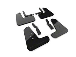 Rally Armor Black Mud Flaps with Metallic Black Logo; Front and Rear (24-25 Mustang)