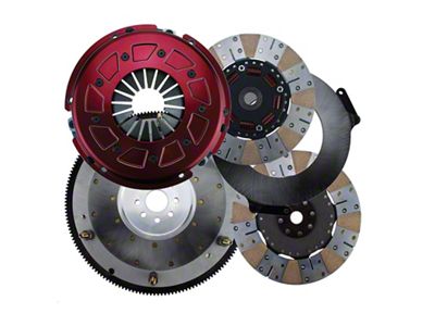 RAM Clutches Pro Street 900 Series Metallic Dual Disc Clutch Kit with 8-Bolt Aluminum Flywheel; 23-Spline (11-17 Mustang GT)