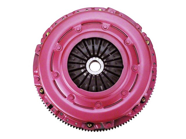 RAM Clutches Force 10.5 300 Series Organic Dual Disc Clutch Kit with Steel Flywheel; 10-Spline (11-11.5 V8 HEMI Challenger)