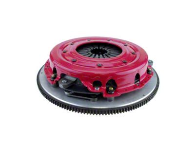 RAM Clutches Force 10.5 300 Series Organic Dual Disc Clutch Kit with 6-Bolt Steel Flywheel; 26-Spline (97-13 Corvette C5 & C6)