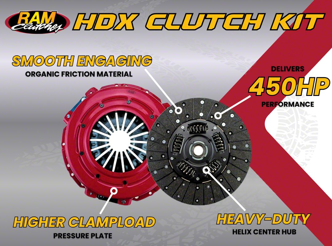 RAM Clutches Mustang HDX 450HP Organic Clutch Kit; 10-Spline