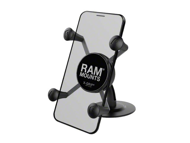 RAM Mounts X-Grip Phone Holder with Lil Buddy Adhesive Dash Mount (Universal; Some Adaptation May Be Required)