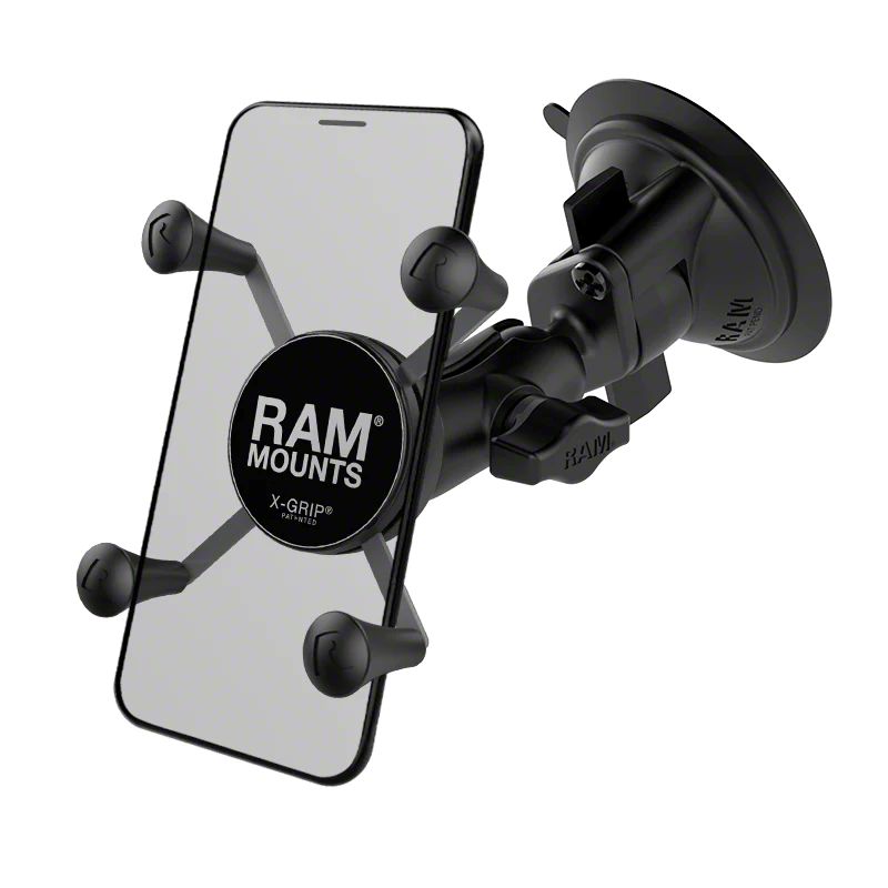 RAM-B-166-C-UN10 Long Twist & Lock Suction Mount & X-Grip® for Large Phones & Phablets (sku 35565) main image 1