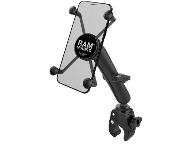 RAM Mounts X-Grip Large Phone Mount with Tough-Claw Small Clamp Base (Universal; Some Adaptation May Be Required)