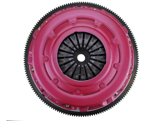 RAM Clutches Force 10.5 300 Series Organic Dual Disc Clutch Kit with 8-Bolt Steel Flywheel; 10-Spline (99-04 4.6L Mustang)