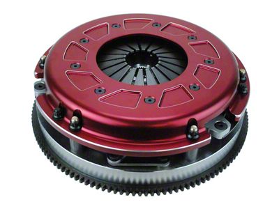 RAM Clutches Pro Street 300 Series Organic Dual Disc Clutch Kit with Aluminum Flywheel; 10-Spline (11-11.5 V8 HEMI Challenger)