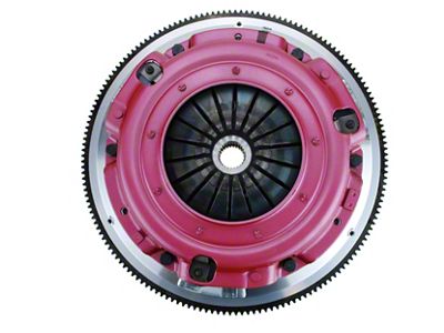 RAM Clutches Force 9.5 300 Series Organic Dual Disc Clutch Kit with 6-Bolt Aluminum Flywheel; 10-Spline (86-95 5.0L Mustang)