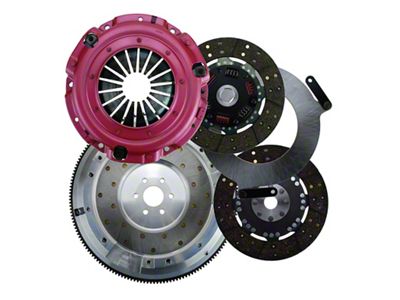 RAM Clutches Force 9.5 300 Series Organic Dual Disc Clutch Kit with 6-Bolt Aluminum Flywheel; 26-Spline (96-04 4.6L Mustang)