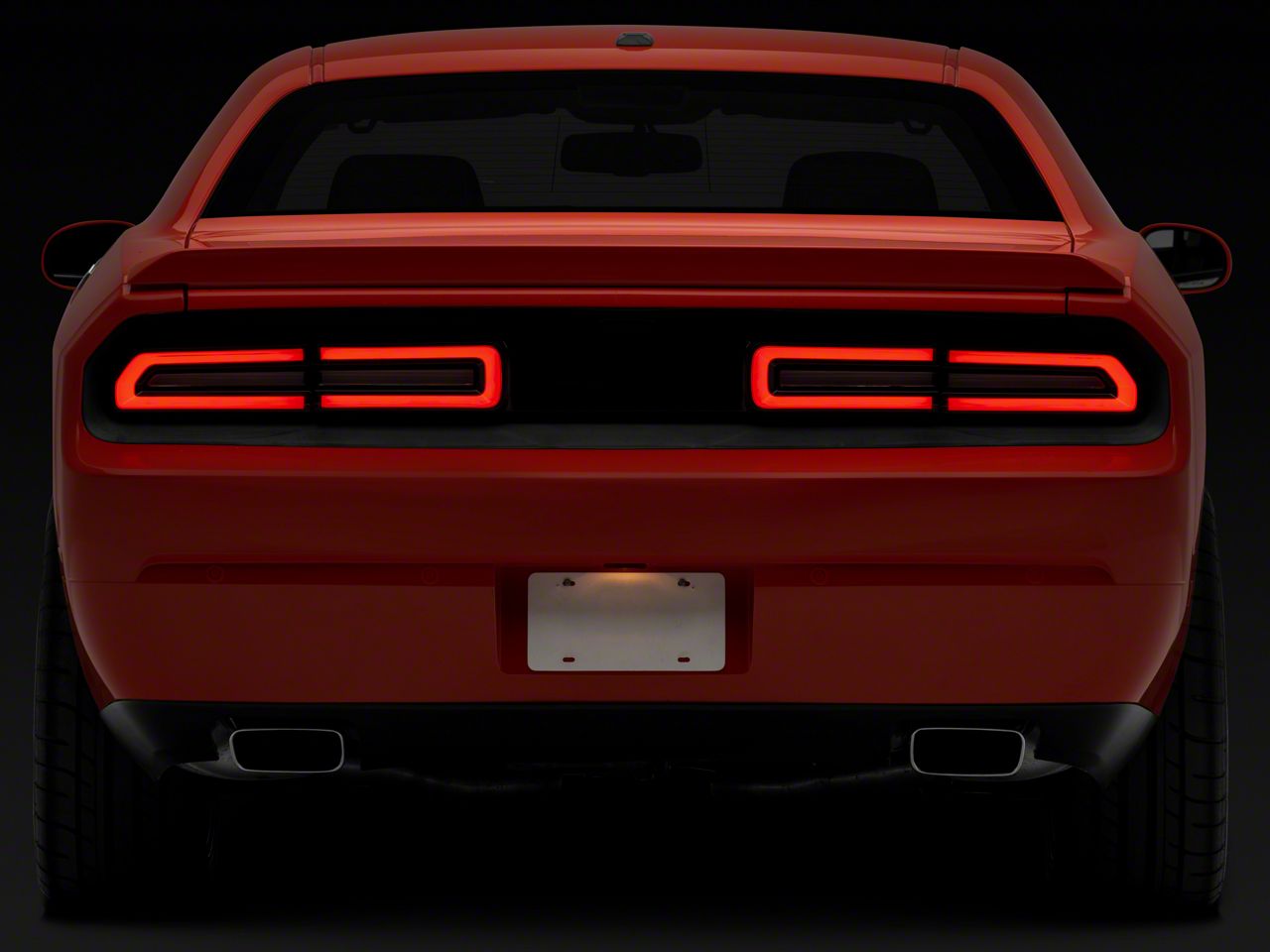Raxiom Challenger LED Tail Lights; Black Housing; Red Lens CH15224