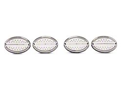 Raxiom Axial Series LED Tail Lights; Chrome Housing; Clear Lens (97-04 Corvette C5)
