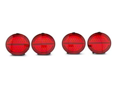 Raxiom Axial Series LED Tail Lights; Chrome Housing; Red Lens (05-13 Corvette C6)