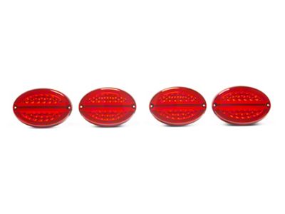 Raxiom Axial Series LED Tail Lights; Chrome Housing; Red Lens (97-04 Corvette C5)