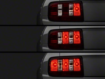 Raxiom Coyote Tail Lights and Sequential Tail Light Kit; Smoked (05-09 Mustang)