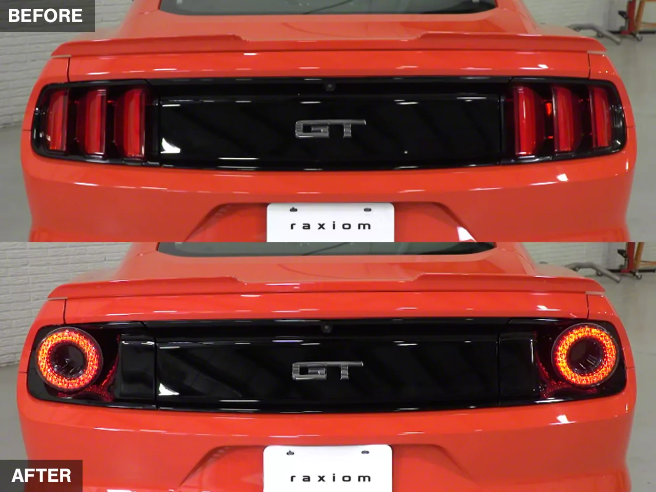Raxiom Mustang Halo LED Tail Lights; Gloss Black Housing; Smoked Lens 393827 (1523 Mustang