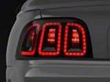 Raxiom Icon LED Tail Lights; Black Housing; Smoked Lens (96-98 Mustang)