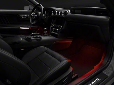 Raxiom LED Footwell Lighting Kit; Red (15-23 Mustang)