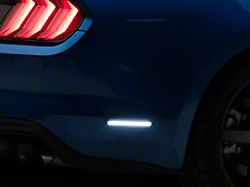 Raxiom Animated LED Side Markers; Rear; White LED (15-26 Mustang)