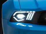 Raxiom LED Projector Headlights; Black Housing; Clear Lens (10-12 Mustang w/ Factory Halogen Headlights)