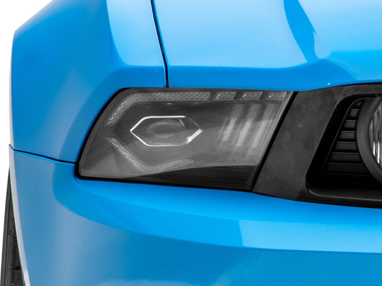 Raxiom Mustang LED Projector Headlights; Black Housing; Clear Lens 