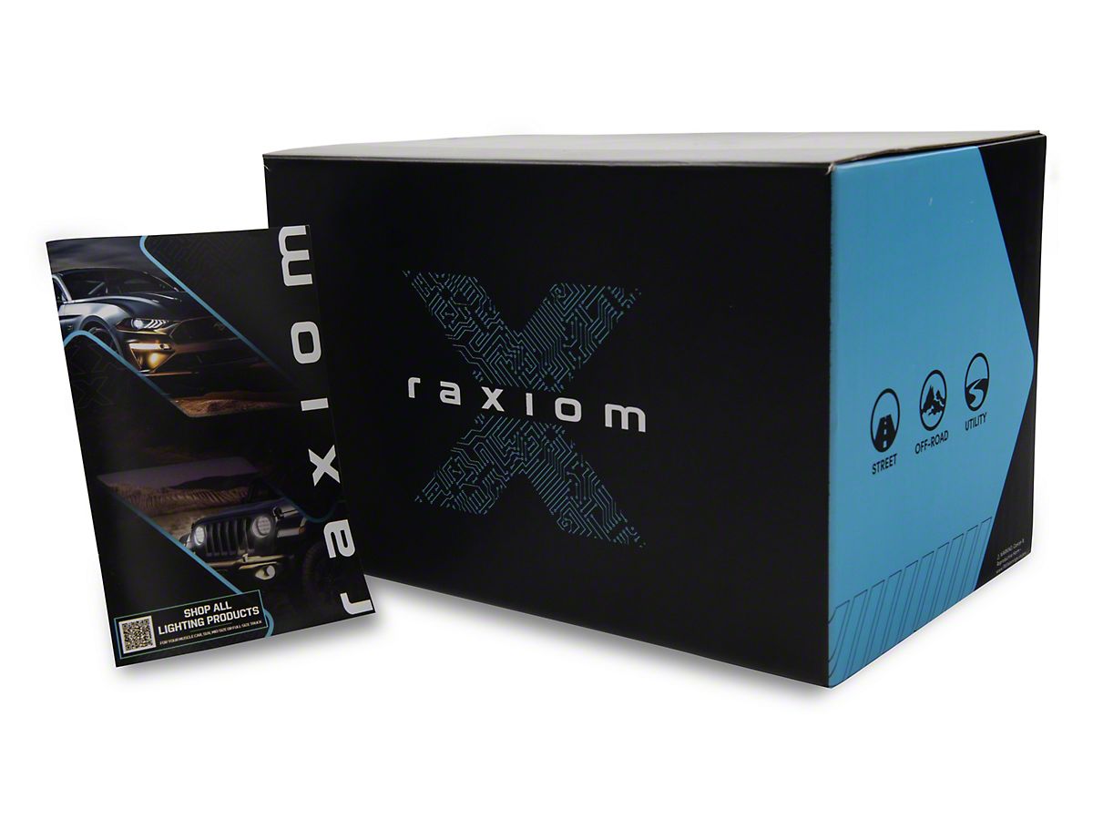 Raxiom Mustang LED Projector Headlights; Black Housing; Clear Lens 