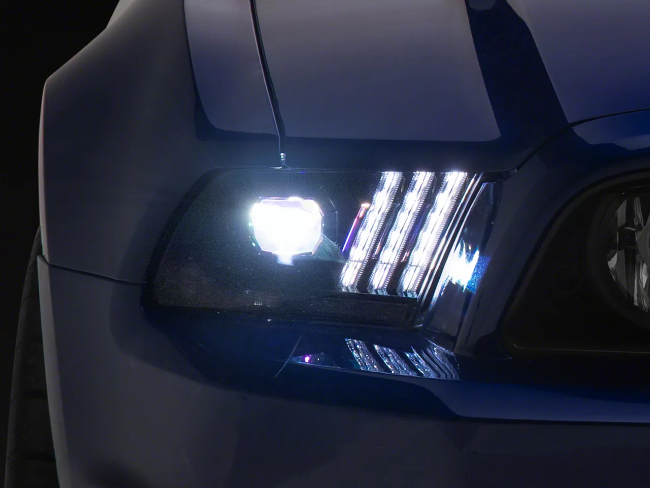 Raxiom Mustang LED Projector Headlights with DRL and Sequential Turn