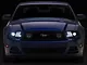 Raxiom LED Projector Headlights with DRL and Sequential Turn Signals; Black Housing; Clear Lens (13-14 Mustang w/ Factory HID Headlights)