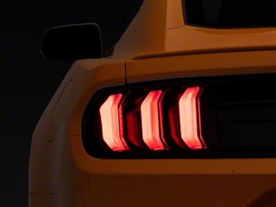 Raxiom Euro Style LED Tail Lights; Gloss Black Housing; Smoked Lens (15-23 Mustang)