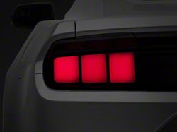 Raxiom Profile LED Tail Lights; Gloss Black Housing; Red Lens (15-23 Mustang)