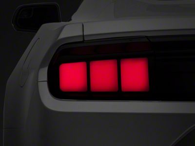 Raxiom Profile LED Tail Lights; Gloss Black Housing; Red Lens (15-23 Mustang)