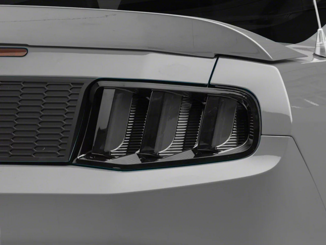 Raxiom Mustang Vector V2 LED Tail Lights; Gloss Black