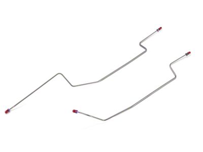 Rear Axle Hard Brake Lines; 8.8-Inch Drum (86-93 Mustang)