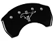 MGP Brake Caliper Covers with Tri-Bar Pony Logo; Black; Rear Only (15-23 Mustang GT, EcoBoost, V6)