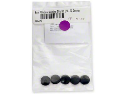 Rear Lower Window Molding Clip Kit (79-93 Mustang Coupe)