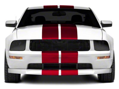 SEC10 GT500 Style Stripes; Red; 10-Inch (05-14 Mustang)