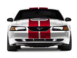 SEC10 GT500 Style Stripes; Red; 10-Inch (94-04 Mustang)