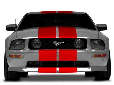 SEC10 Lemans Stripes; Red; 12-Inch (05-14 Mustang)